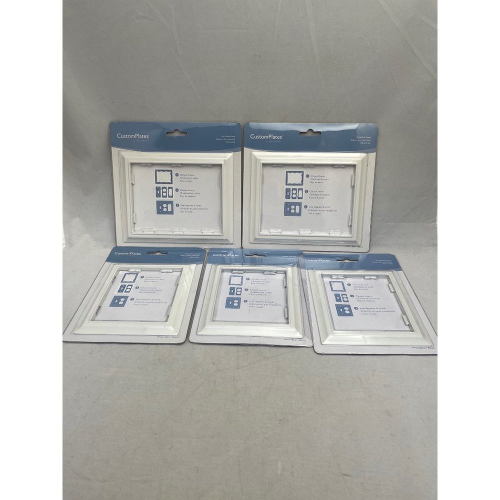 Brainerd CustomPlates Lot of 5 Frames Triple Double Plate Liberty Hardware White